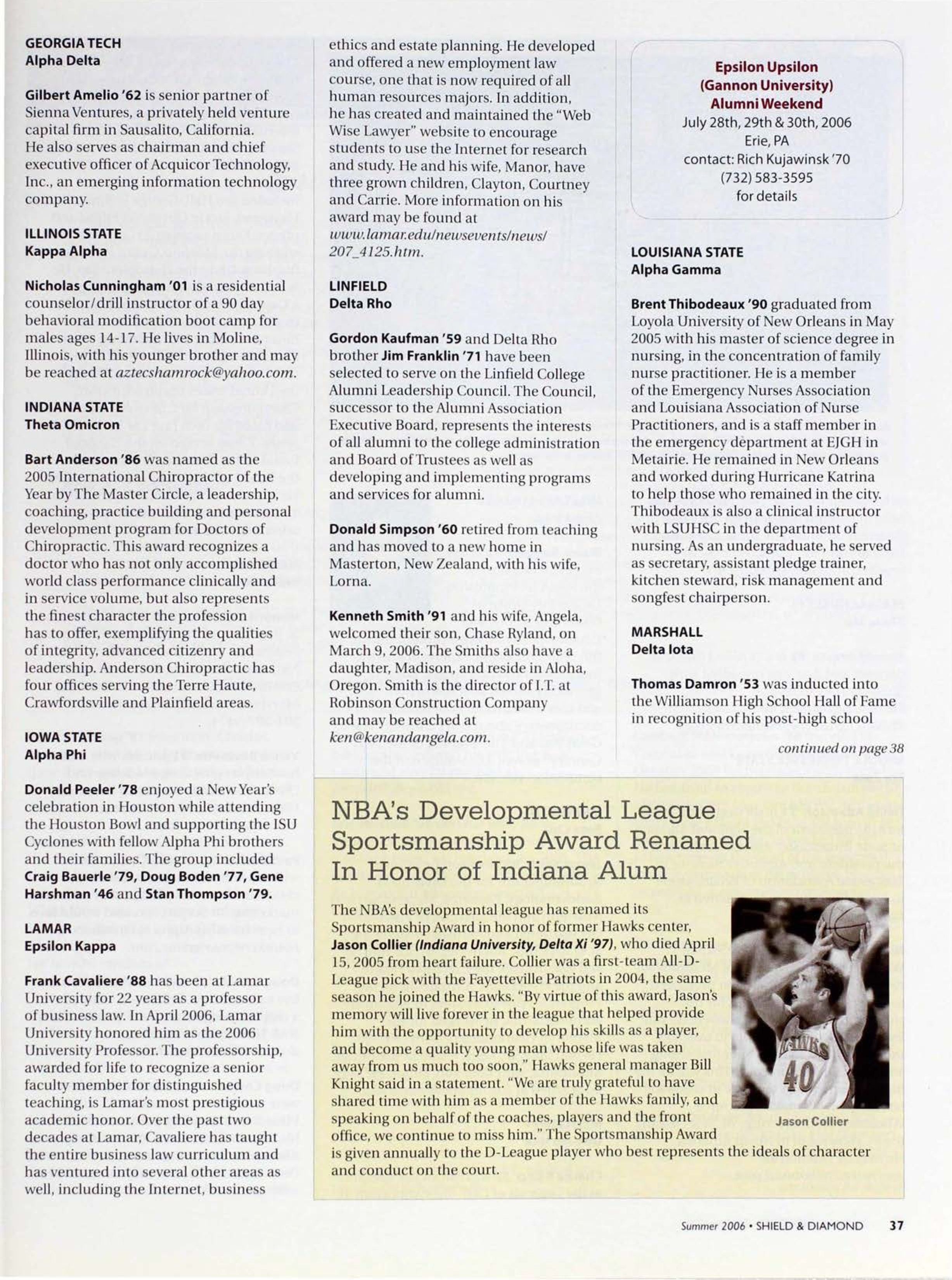 NBA's Developmental League Sportsmanship Award Renamed In Honor Of Indiana Alum